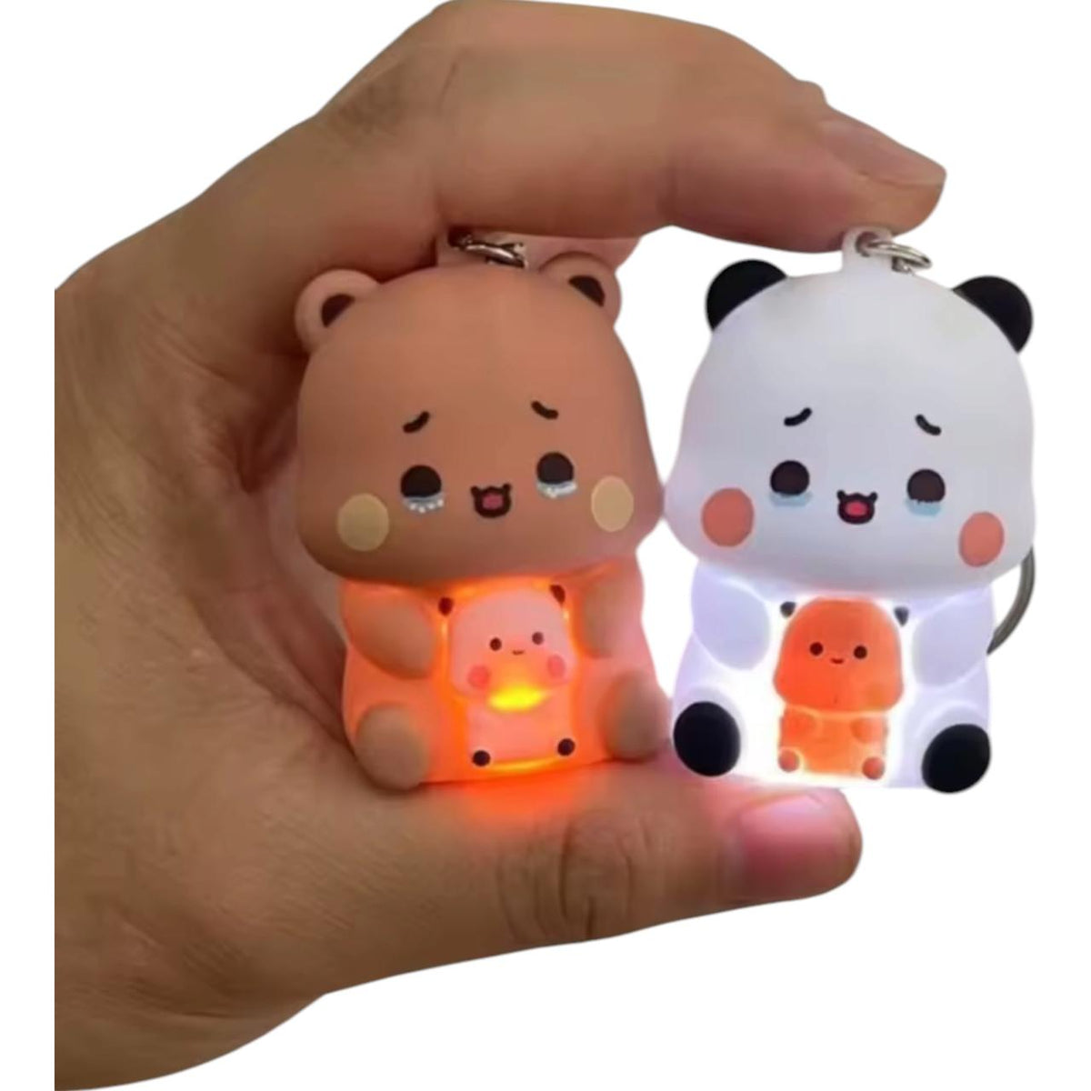 Pareja de llaveros luminosos de ositos